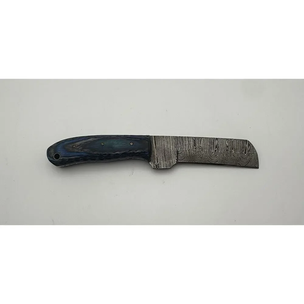 Handmade Damascus Steel Fixed Blade Knife w/ Leather Sheath – Pakistan Made NEW